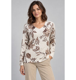PRINTED SWEATER - MOCHA
