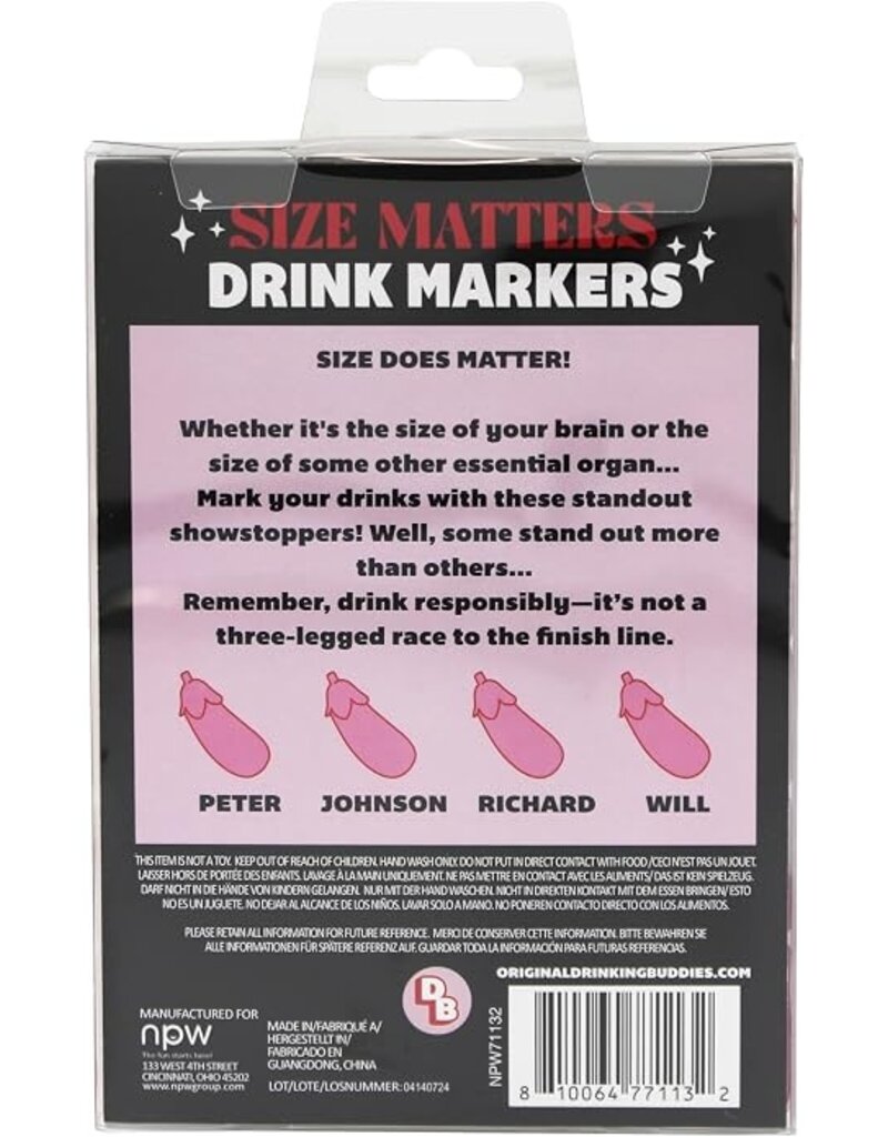 NPW GROUP DRINK MARKERS - SIZE MATTERS