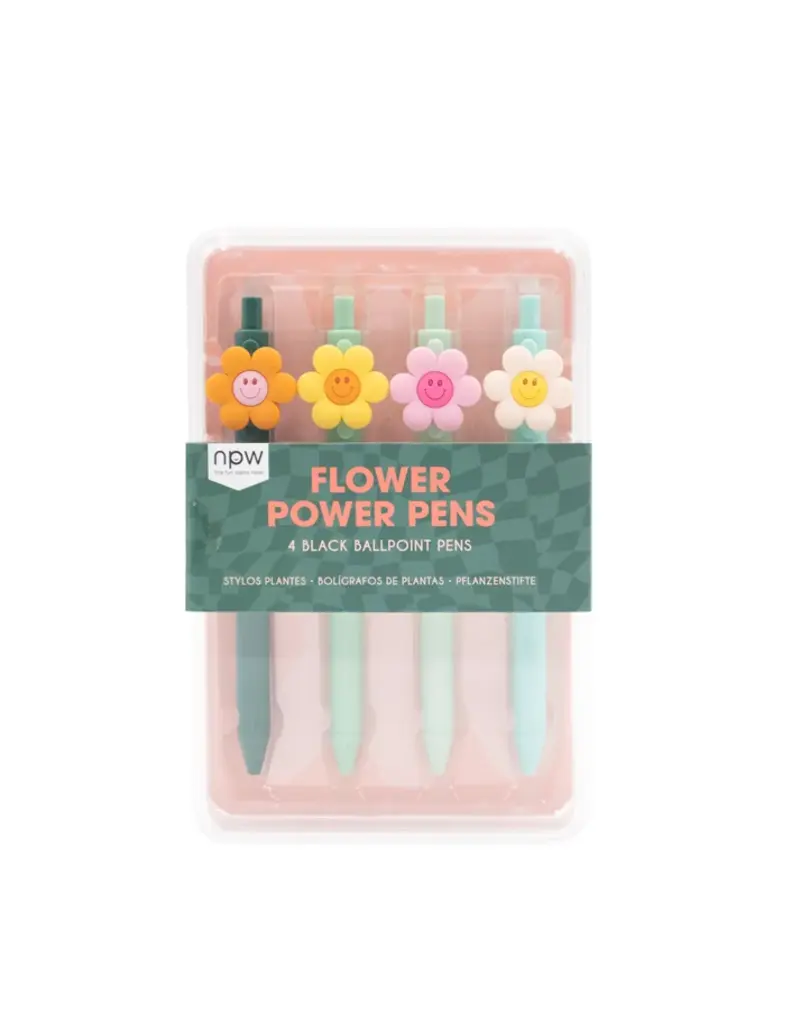 NPW GROUP FLOWER POWER PENS - 4PK