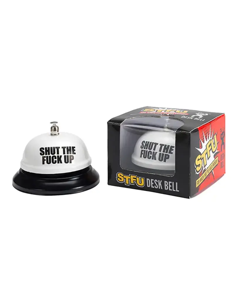 THE DIABOLICAL GIFT PEOPLE DESK BELL - SHUT THE FUCK UP