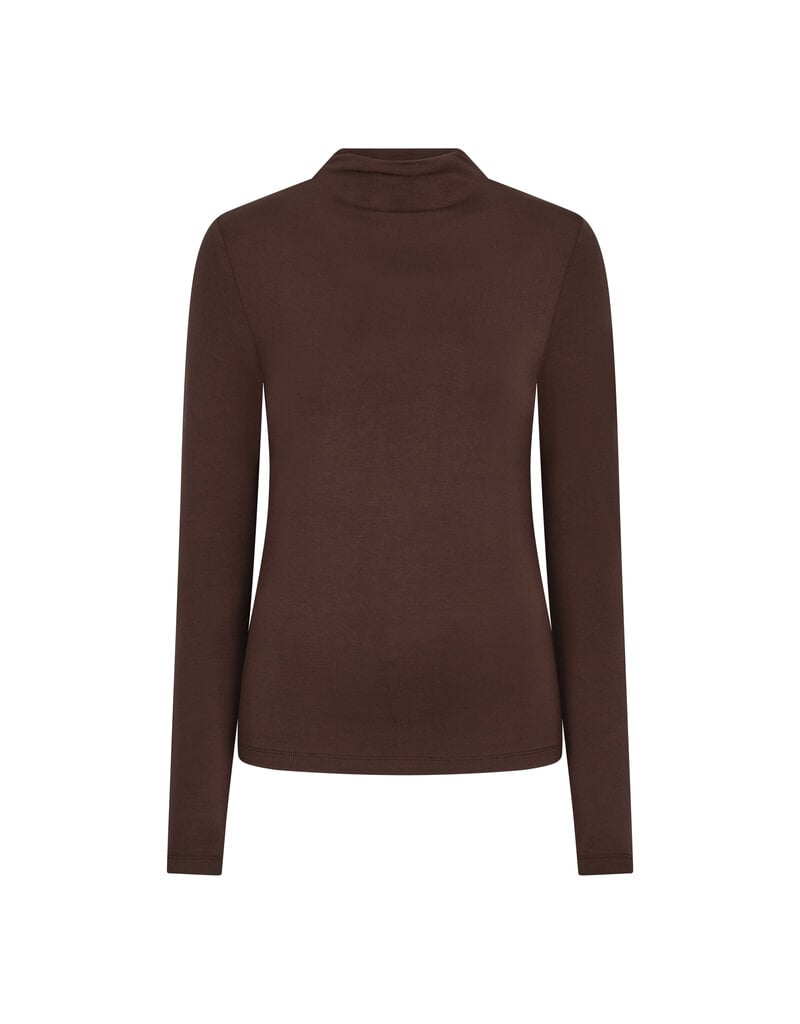 L/S TURTLE NECK - BASIC - BROWN