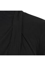 L/S TOP W/ JERSEY KNIT DETAIL
