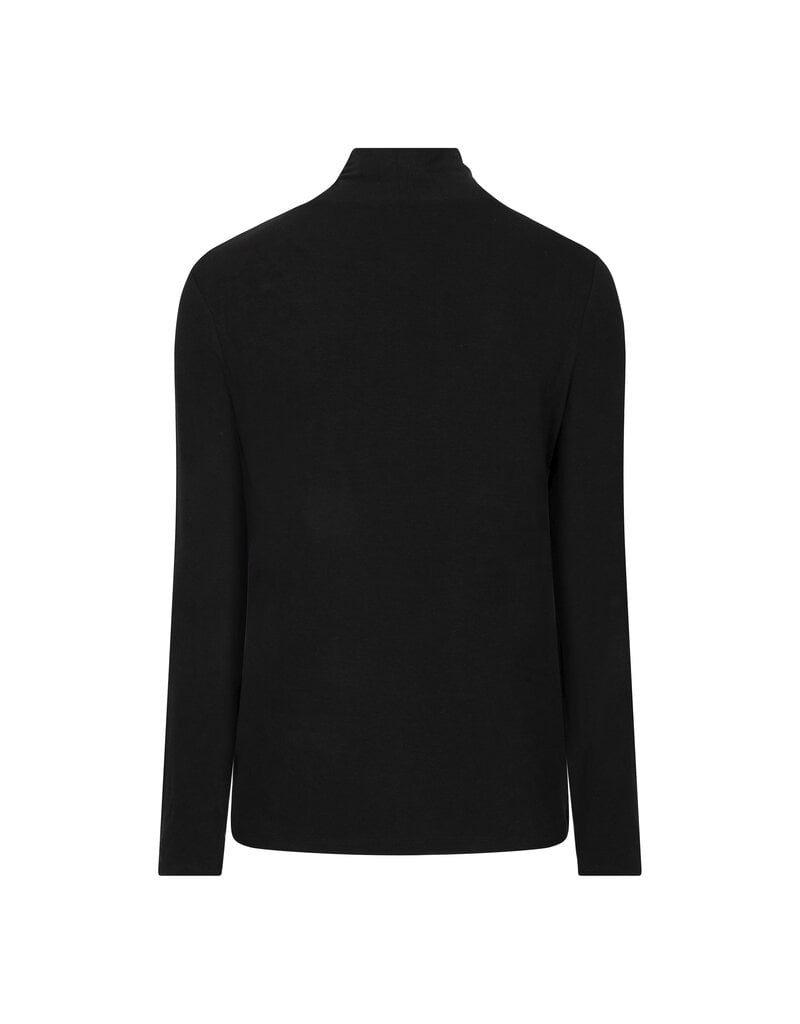 L/S TOP W/ JERSEY KNIT DETAIL