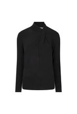L/S TOP W/ JERSEY KNIT DETAIL