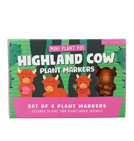GIFT REPUBLIC HIGHLAND COW PLANT DECORATIONS