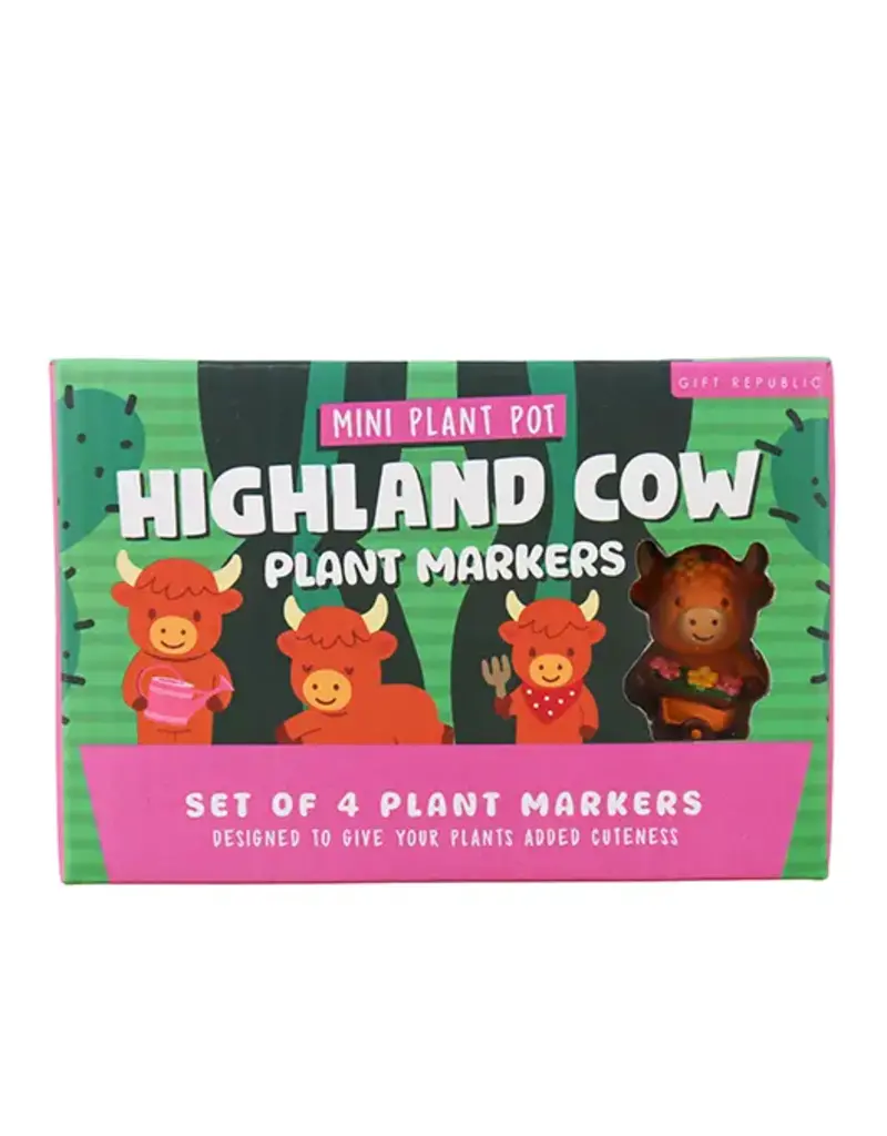 GIFT REPUBLIC HIGHLAND COW PLANT DECORATIONS