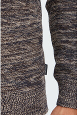 BLEND BILBO 1/4 ZIP SWEATER - MULCH BROWN