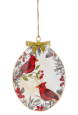 CARDINAL DISK ORNAMENT