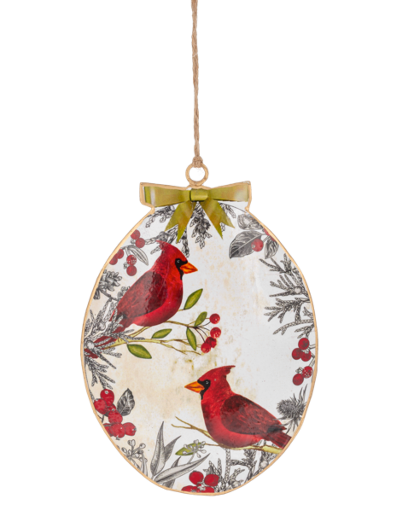 CARDINAL DISK ORNAMENT
