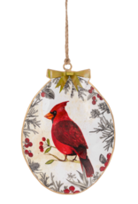 CARDINAL DISK ORNAMENT