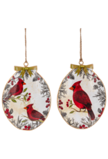 CARDINAL DISK ORNAMENT