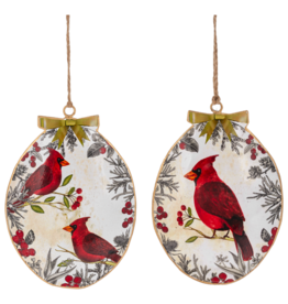CARDINAL DISK ORNAMENT