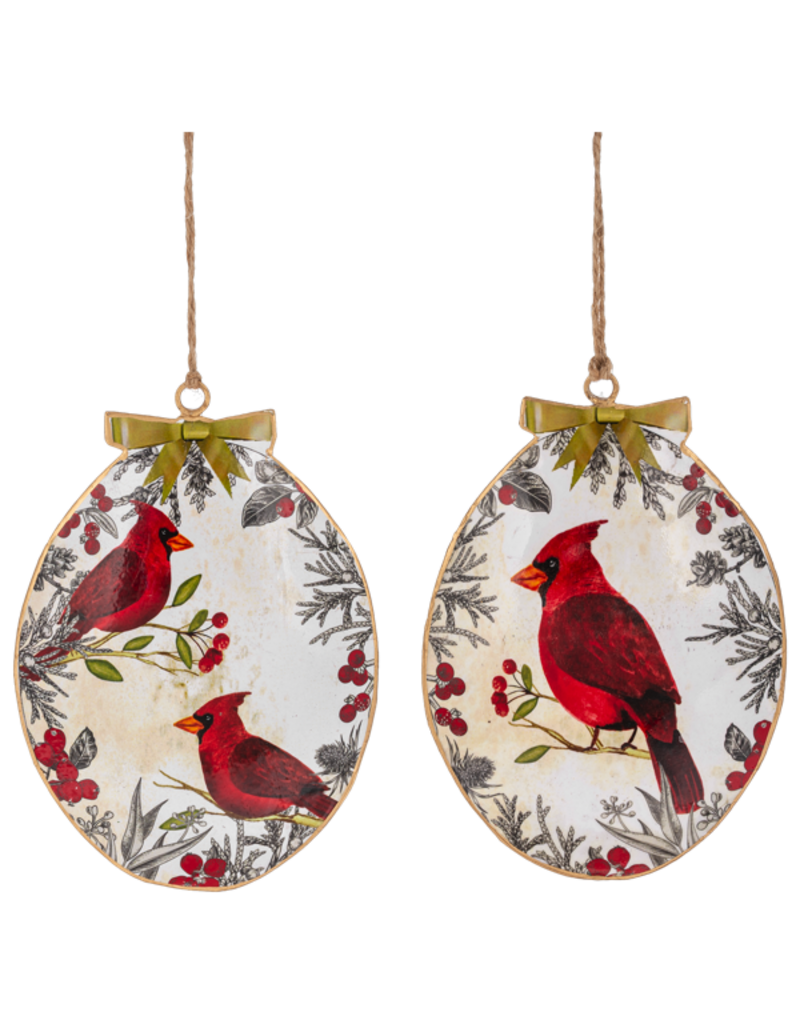 CARDINAL DISK ORNAMENT