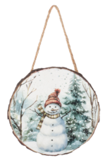 SNOWMAN WOOD ORNAMENT