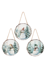 SNOWMAN WOOD ORNAMENT