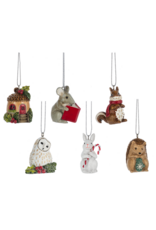 WOODLAND CRITTER VILLAGE ORNAMENTS