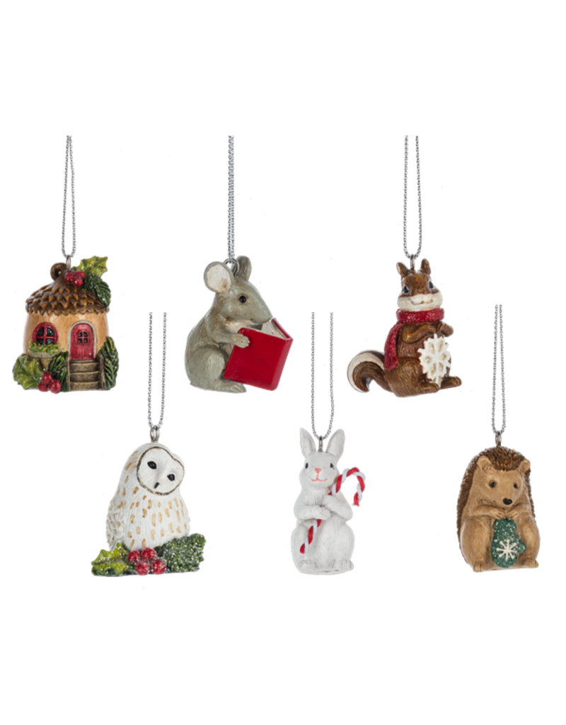 WOODLAND CRITTER VILLAGE ORNAMENTS