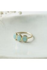 GLEE TRI ESSENCE RING - AMAZONITE - GOLD