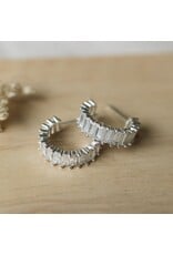 GLEE CHARA HOOP EARRINGS - CLEAR