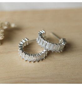 GLEE CHARA HOOP EARRINGS - CLEAR