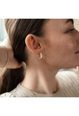 GLEE CHARA HOOP EARRINGS - CLEAR