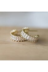 GLEE CHARA HOOP EARRINGS - CLEAR