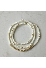 GLEE CIRCUIT LOOP NECKLACE/BRACELET - MOTHER OF PEARL