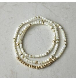GLEE CIRCUIT LOOP NECKLACE/BRACELET - MOTHER OF PEARL