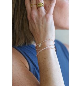 GLEE COLETTE LOOP NECKLACE / BRACELET - PINK OPAL