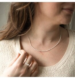 GLEE BETH NECKLACE - WHITE MOON STONE