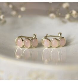 GLEE ESSENCE HOOPS - ROSE QUARTZ