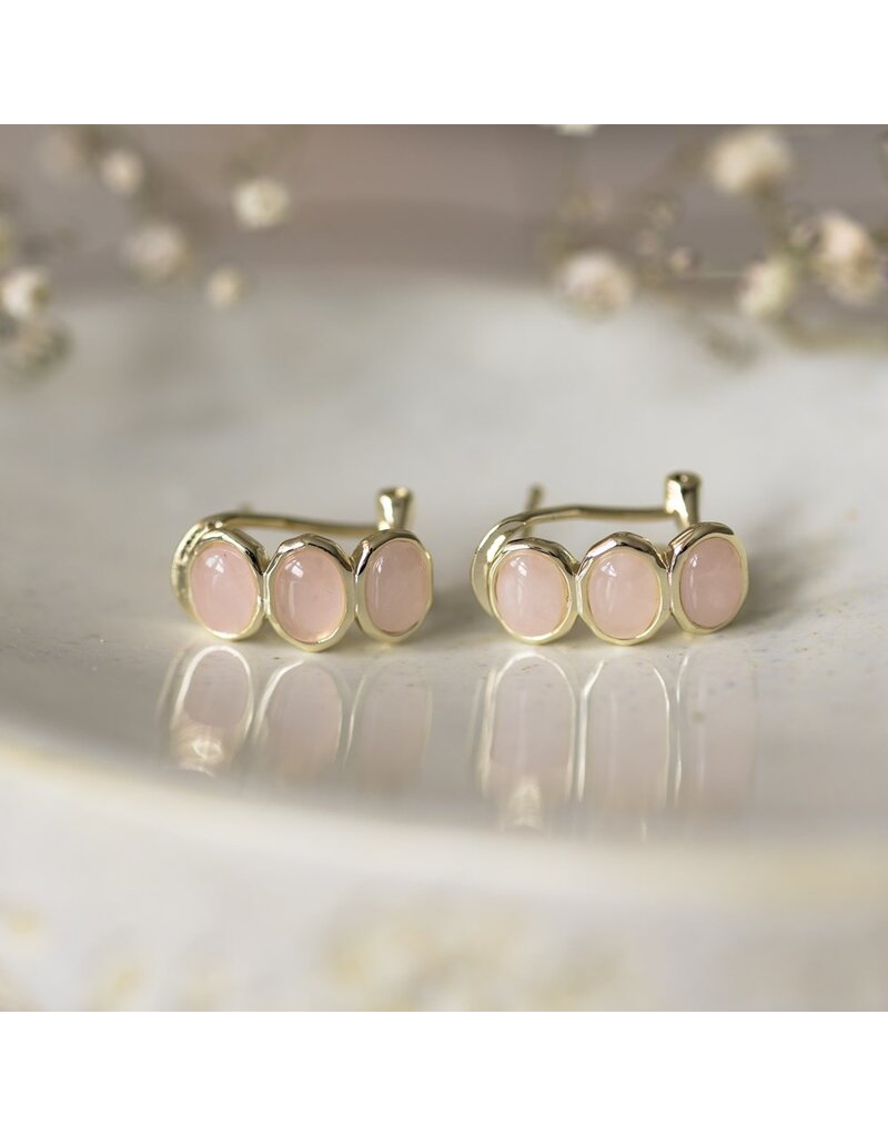 GLEE ESSENCE HOOPS - ROSE QUARTZ