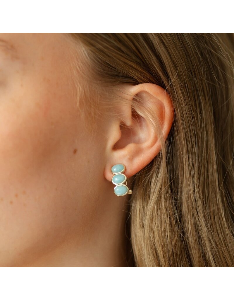 GLEE ESSENCE HOOPS - AMAZONITE