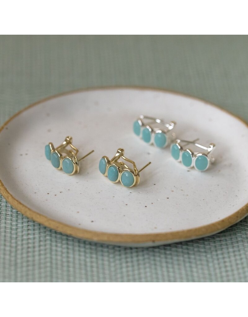 GLEE ESSENCE HOOPS - AMAZONITE