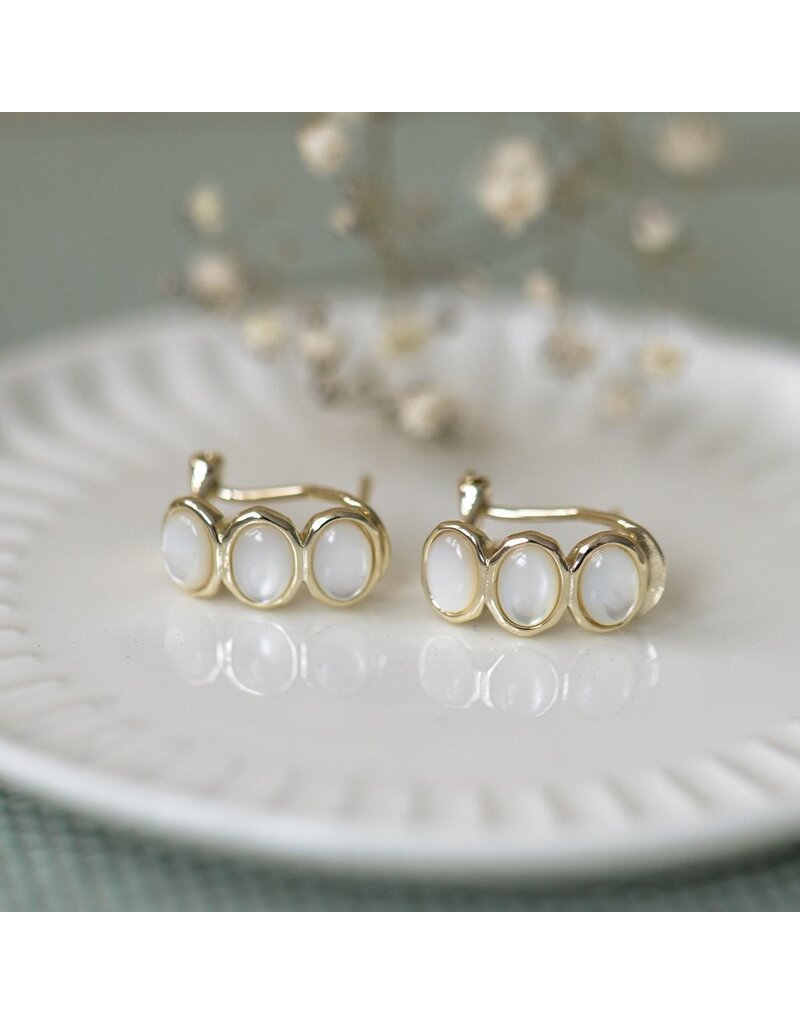 GLEE ESSENCE HOOPS - MOTHER OF PEARL
