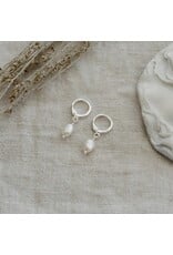 GLEE BITSY HOOPS - WHITE PEARL