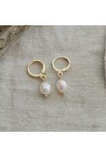 GLEE BITSY HOOPS - WHITE PEARL