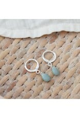 GLEE ZIA HOOPS - AMAZONITE