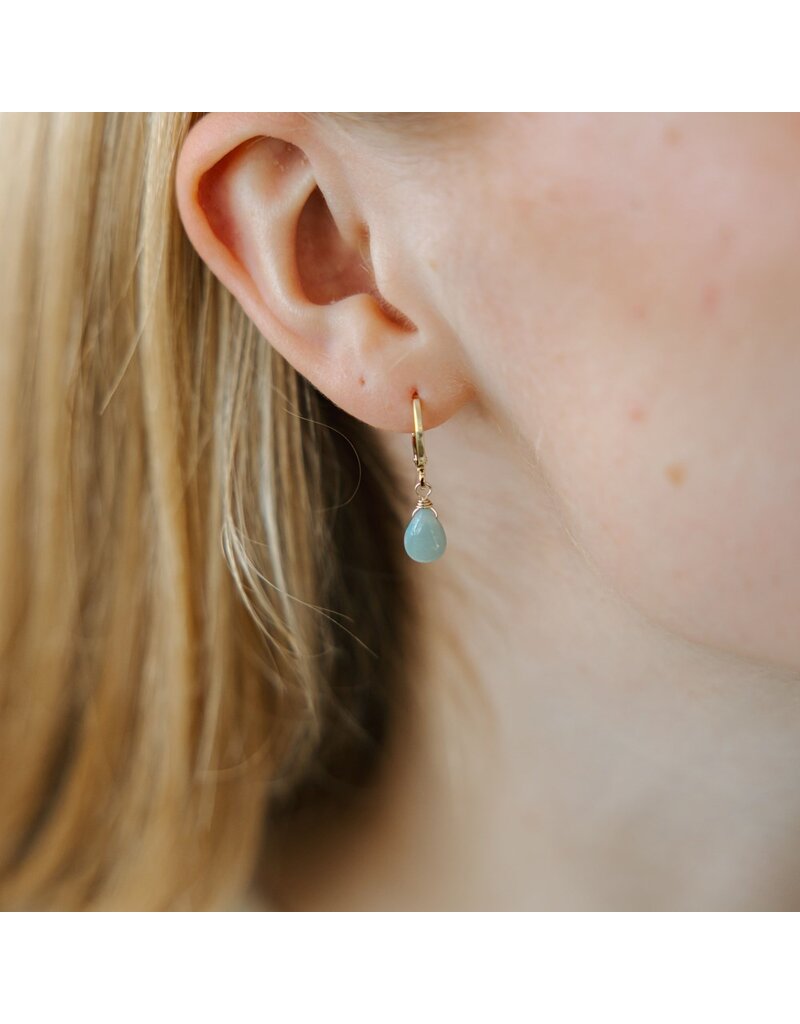GLEE ZIA HOOPS - AMAZONITE