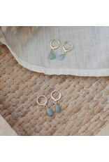 GLEE ZIA HOOPS - AMAZONITE