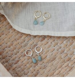 GLEE ZIA HOOPS - AMAZONITE