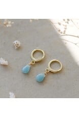 GLEE ZIA HOOPS - AMAZONITE