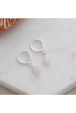 GLEE ZIA HOOPS - ROSE QUARTZ