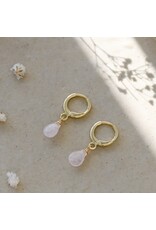 GLEE ZIA HOOPS - ROSE QUARTZ