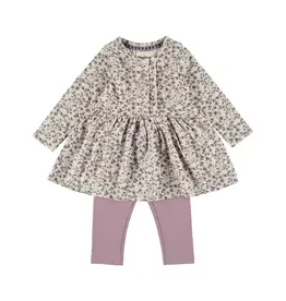 DIRKJE 2PC - DRESS & LEGGINGS - PURPLE FLOWER