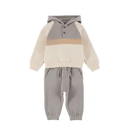 DIRKJE 2PC SET - GREY HOODIE & TROUSER