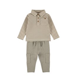 DIRKJE 2PC SET - STRIPED TOP & TROUSER