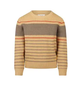 KOKO NOKO LIGHT BROWN STRIPED SWEATER