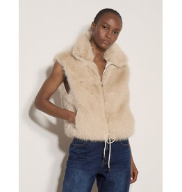 FAUX FUR ZIP VEST