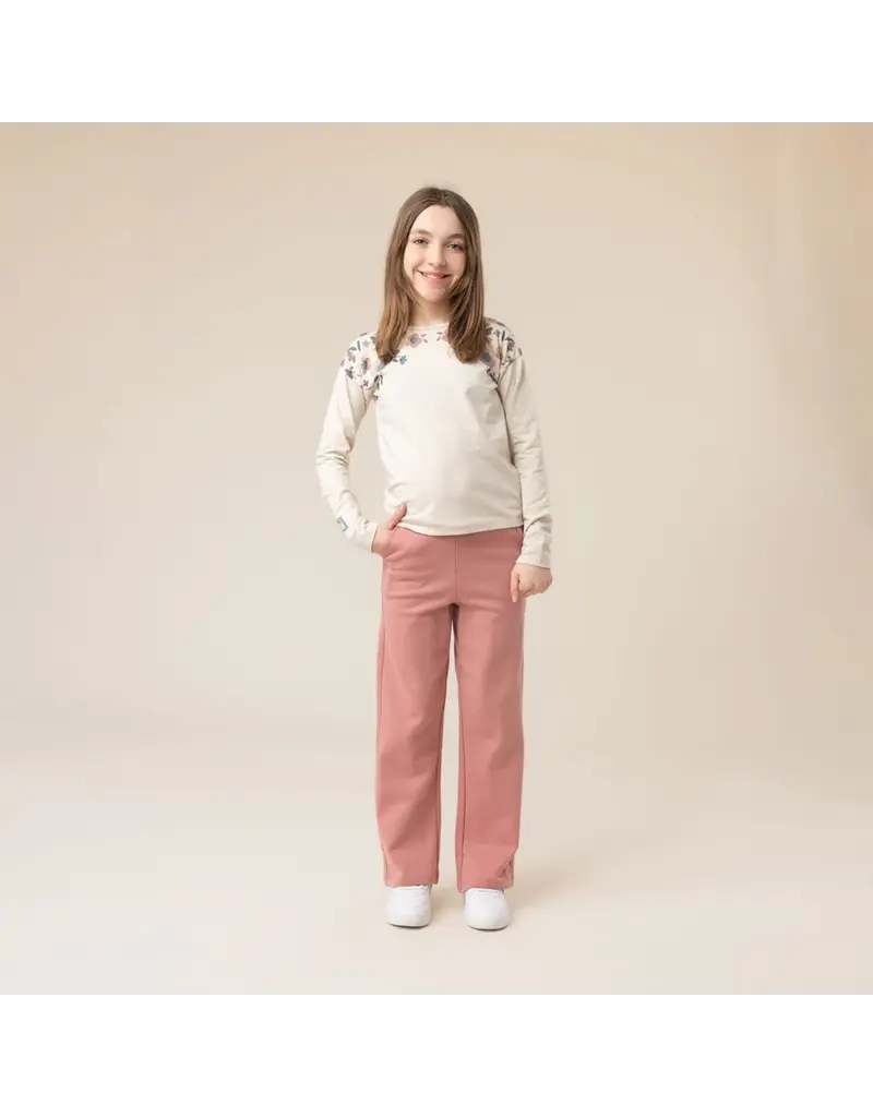 NANO BEIGE L/S W/ FLORAL DETAIL